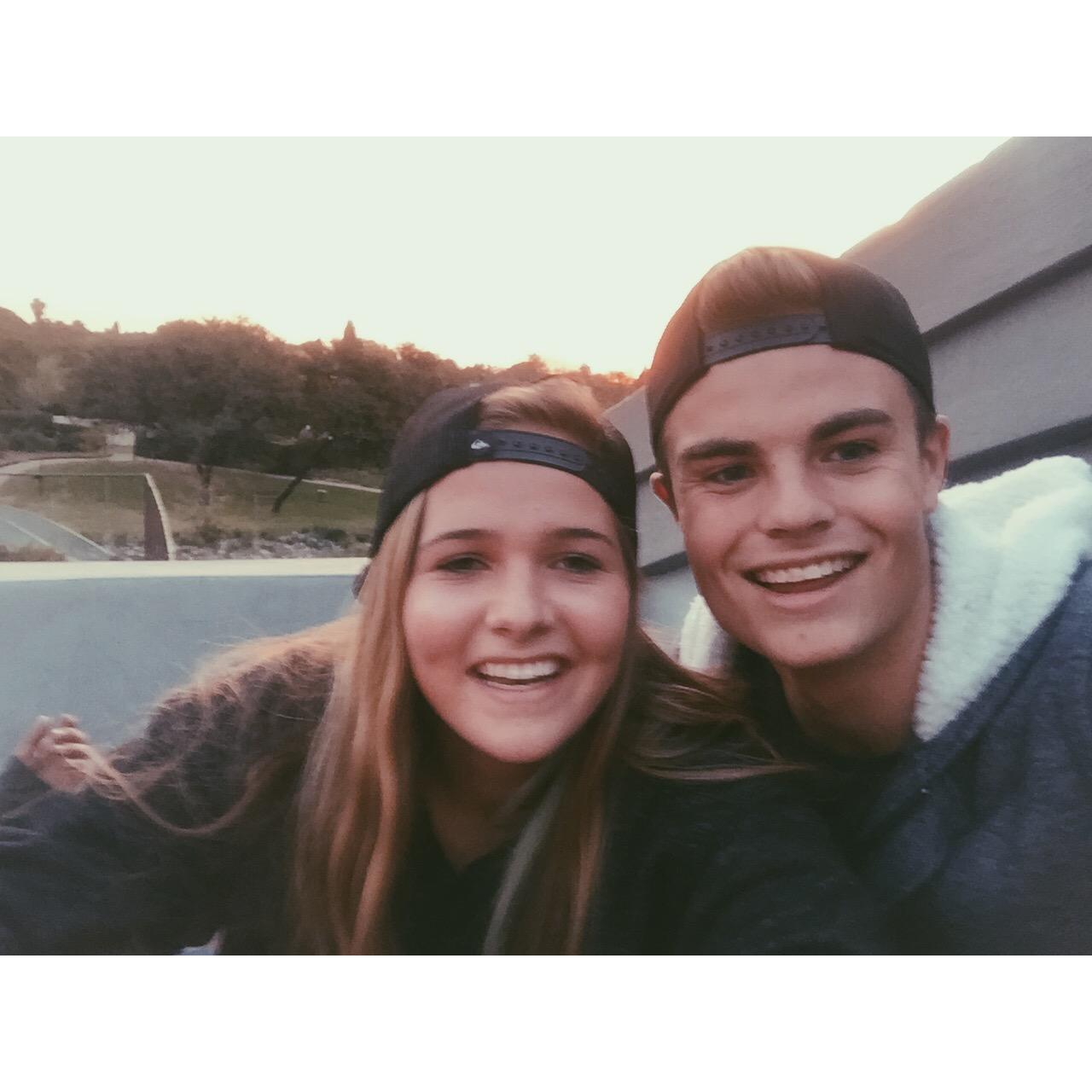 Our first picture of just us while on a roof in Johannesburg<3