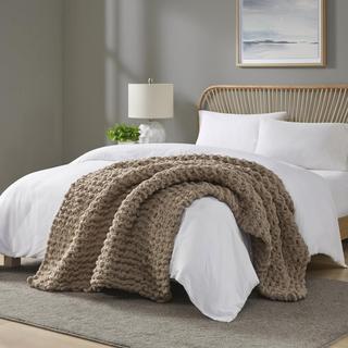 Chenille Chunky Knit Throw