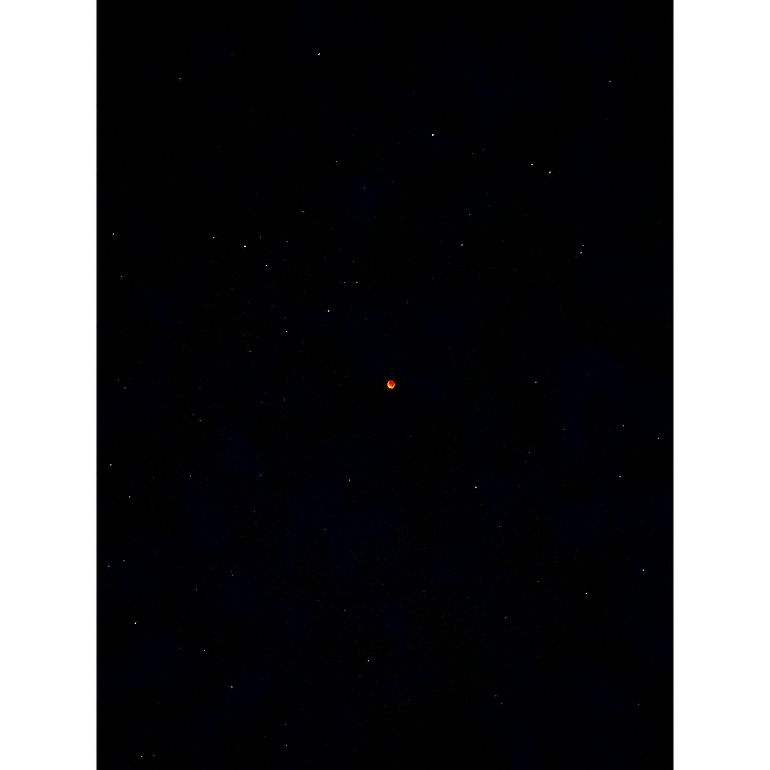 The night sky on Wrightsville Beach when Kenny asked Hannah to marry him - check out that red moon!
