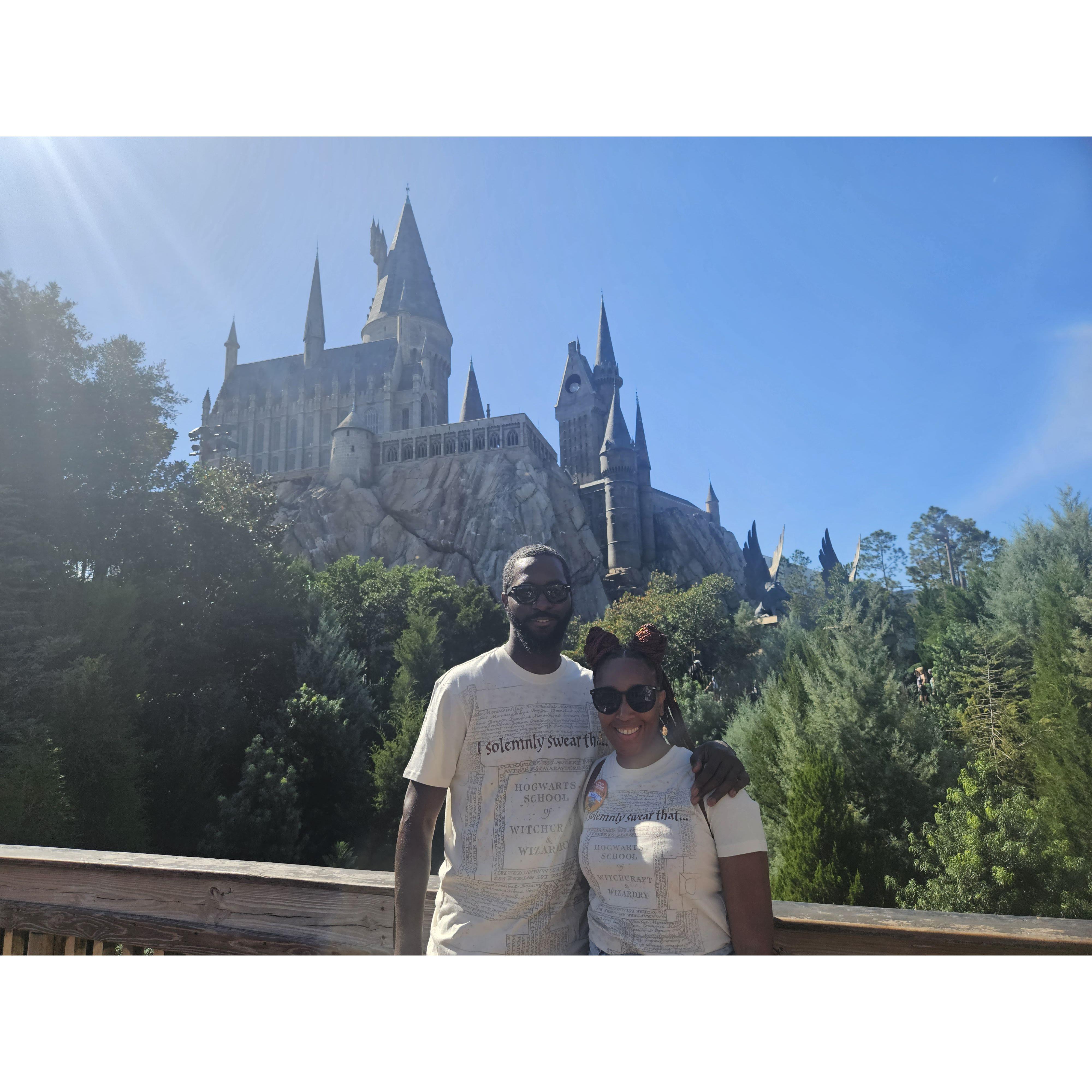 Took my love to Hogwarts. Wizarding World of Harry Potter Orlando