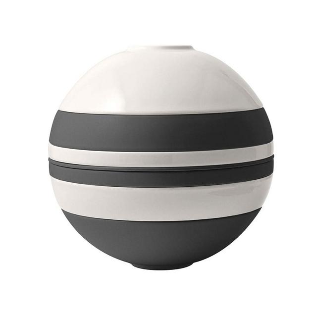 Villeroy & Boch Iconic La Boule, 7-Piece Dinnerware Set, Premium Porcelain, Dishwasher-Safe, Black, White