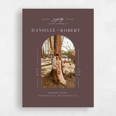 Multi-Colored Wedding Invitation - Asher Photo
