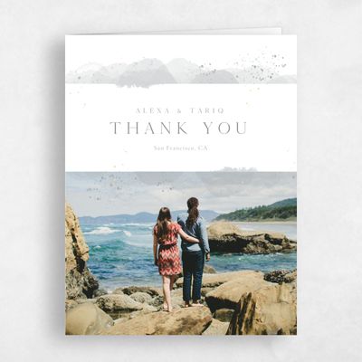 Pewter Gray, Grey Wedding Thank You - Zortas Photo