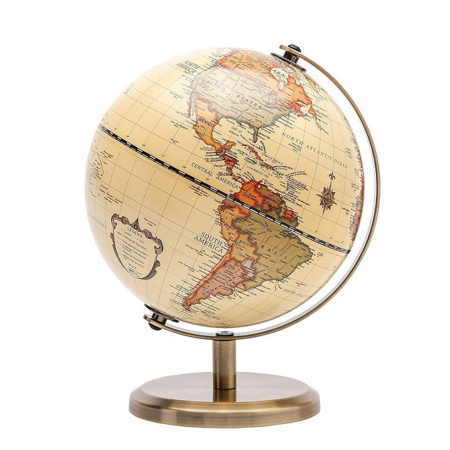 Topglobe Antique Globe Dia 5.5-inch / 14cm- Educational/Geographic - English Map