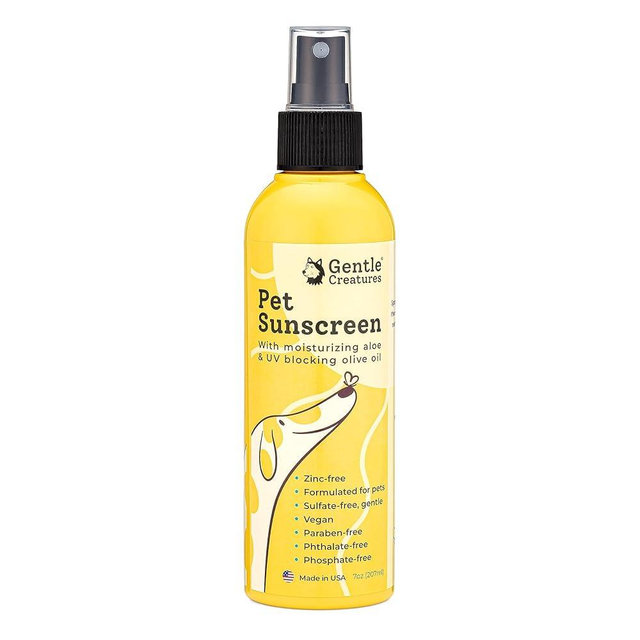 Gentle Creatures Dog Sunscreen - SPF 30+ With Skin Moisturizing Vitamin E and Olive Oil - No Zinc Oxide Safe for All Dogs and Cats - Dog Beach Accessories, Dog Camping Gear, Sunscreen for White Dogs