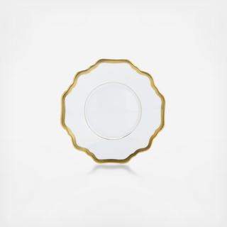 Antique Tea Saucer with Gold Rim