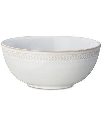Natural Canvas Chevron Cereal Bowl