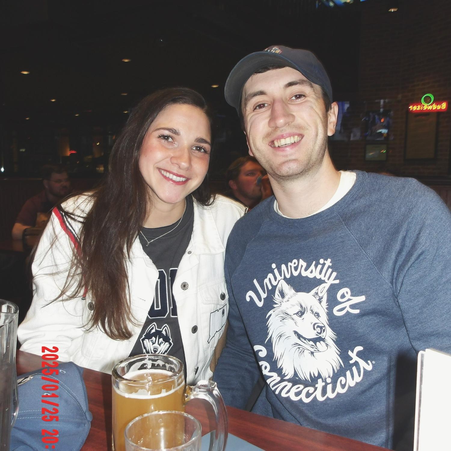 UConn game at Colony Grill in Arlington. January 2025.