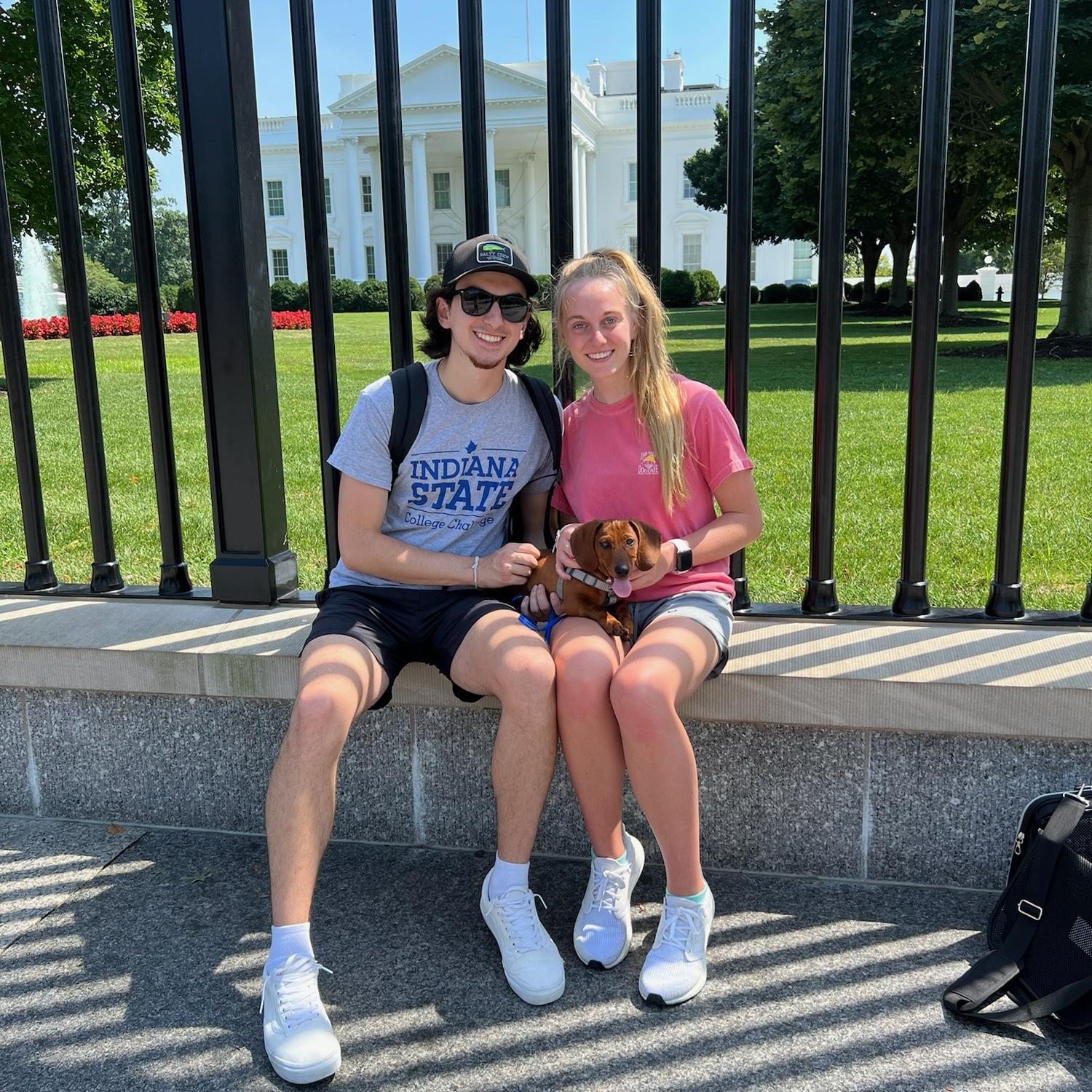 Malea visited Nicholas when he was interning in Washington D.C. She brought a special visitor, Nash! 
July 2022.