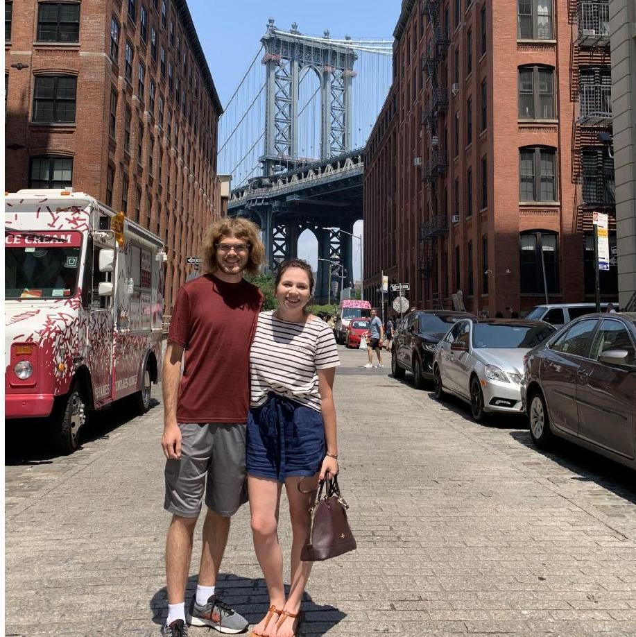 We got milkshakes at the truck behind us right after this photo was taken. The classic "Brian and Morgan" snack.