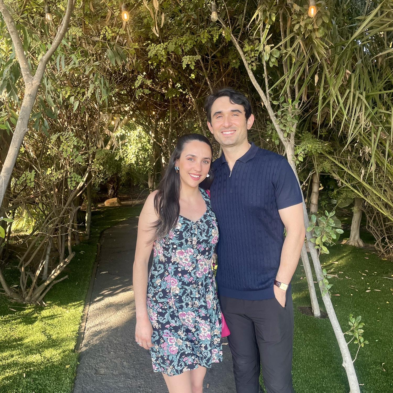 August 2024 - Alex and Avery at the tasting for their wedding!