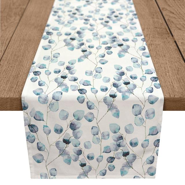 Designs Direct Eucalyptus 72-Inch Table Runner in Blue
