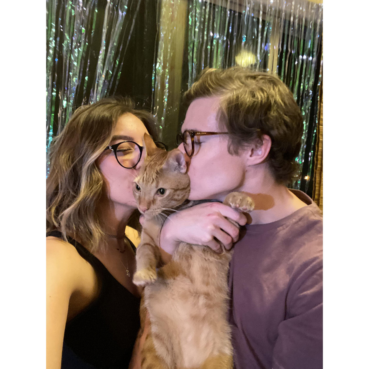Matt and Mac's first New Years together, celebrating with Archie and Covid! January 1st, 2022.
