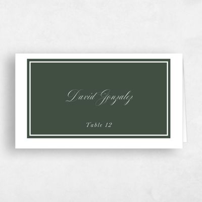 Evergreen Wedding Place Card - Essex