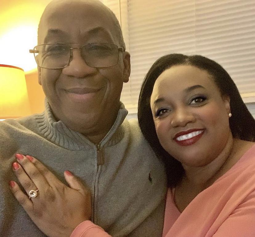 Engaged a few days before this pic of us on our shared February birthday
