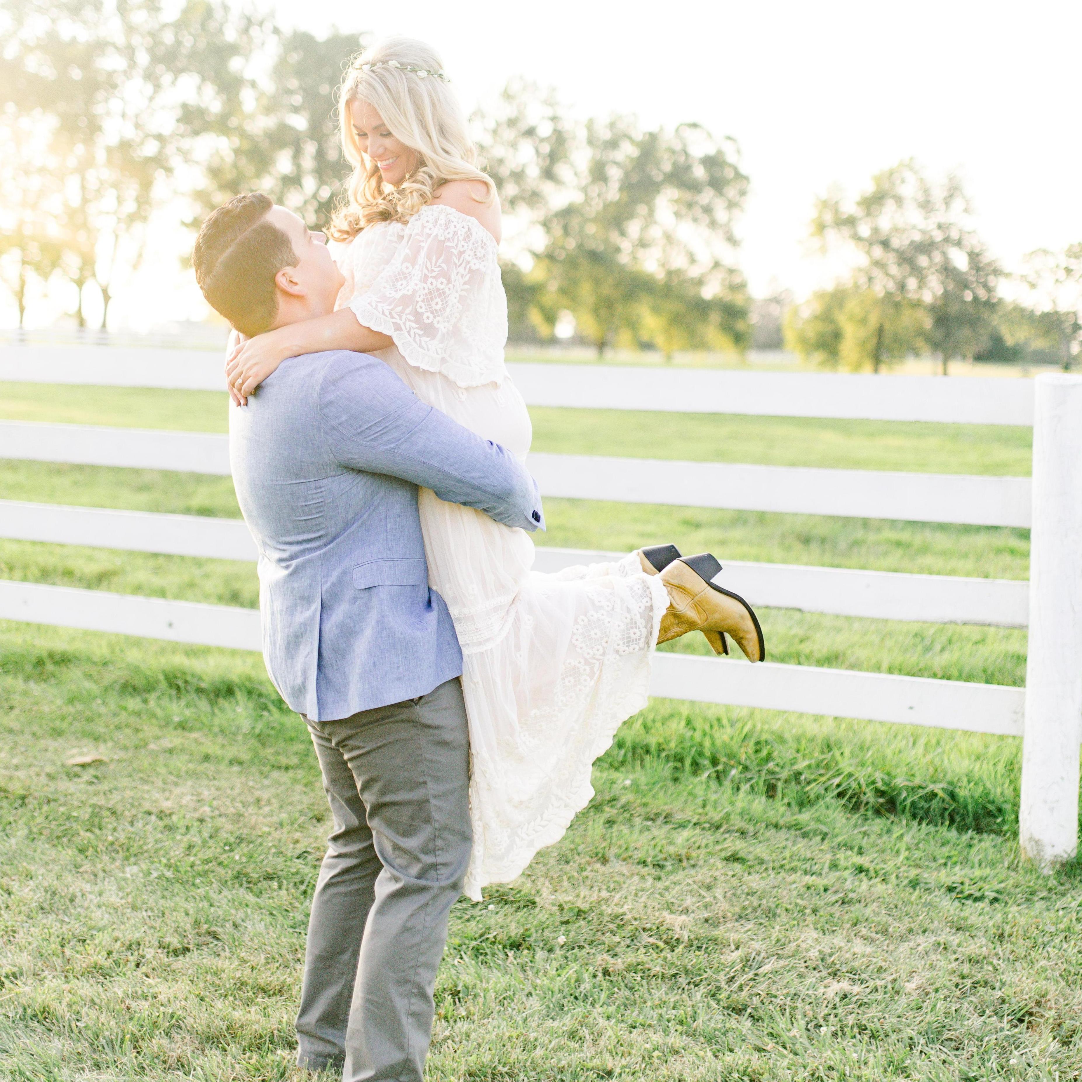 Engagement Photos, Outside of Keeneland, Lexington, KY
