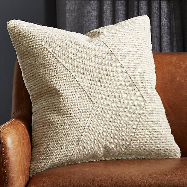23" Bias Natural Pillow with Down-Alternative Insert