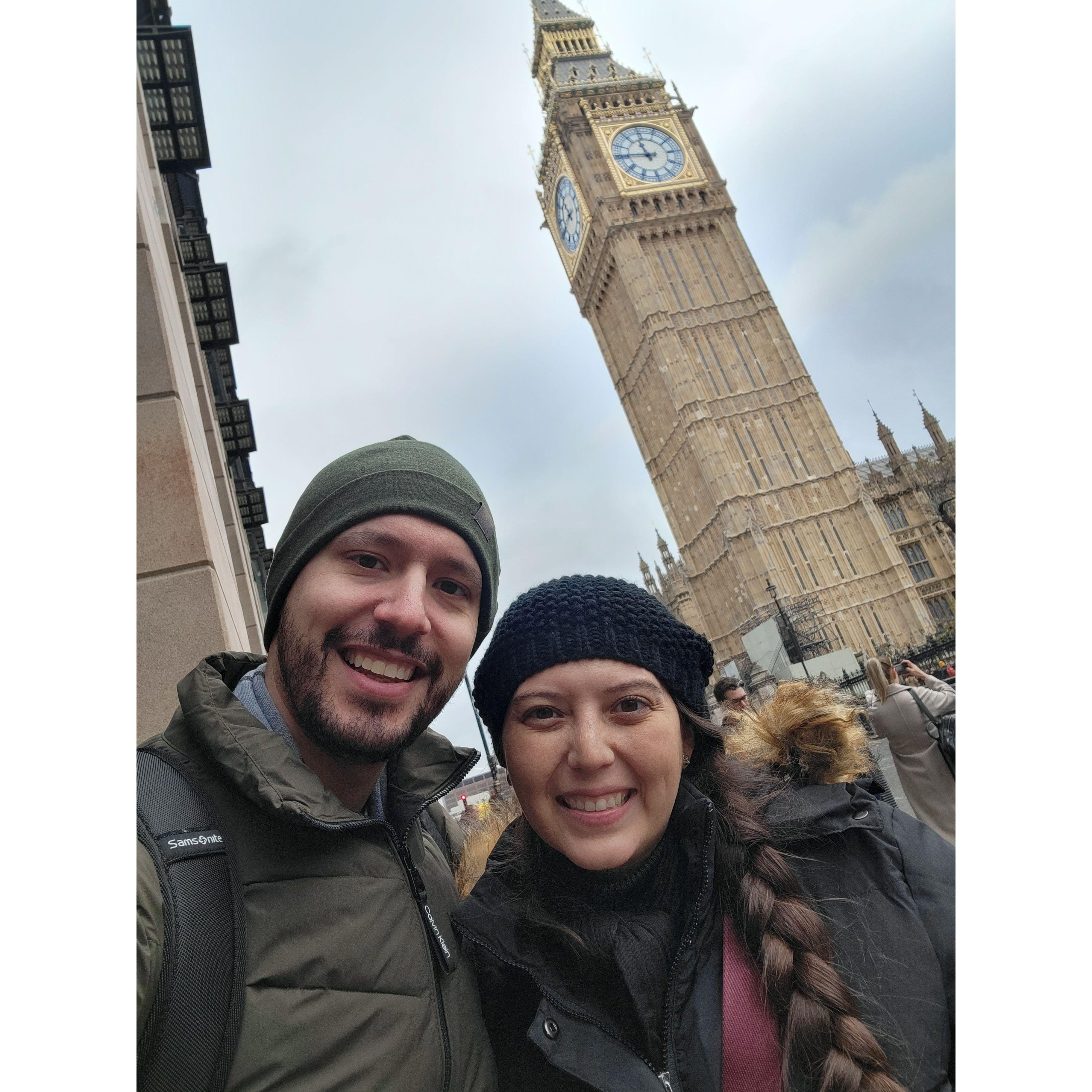 At Big Ben in London, England