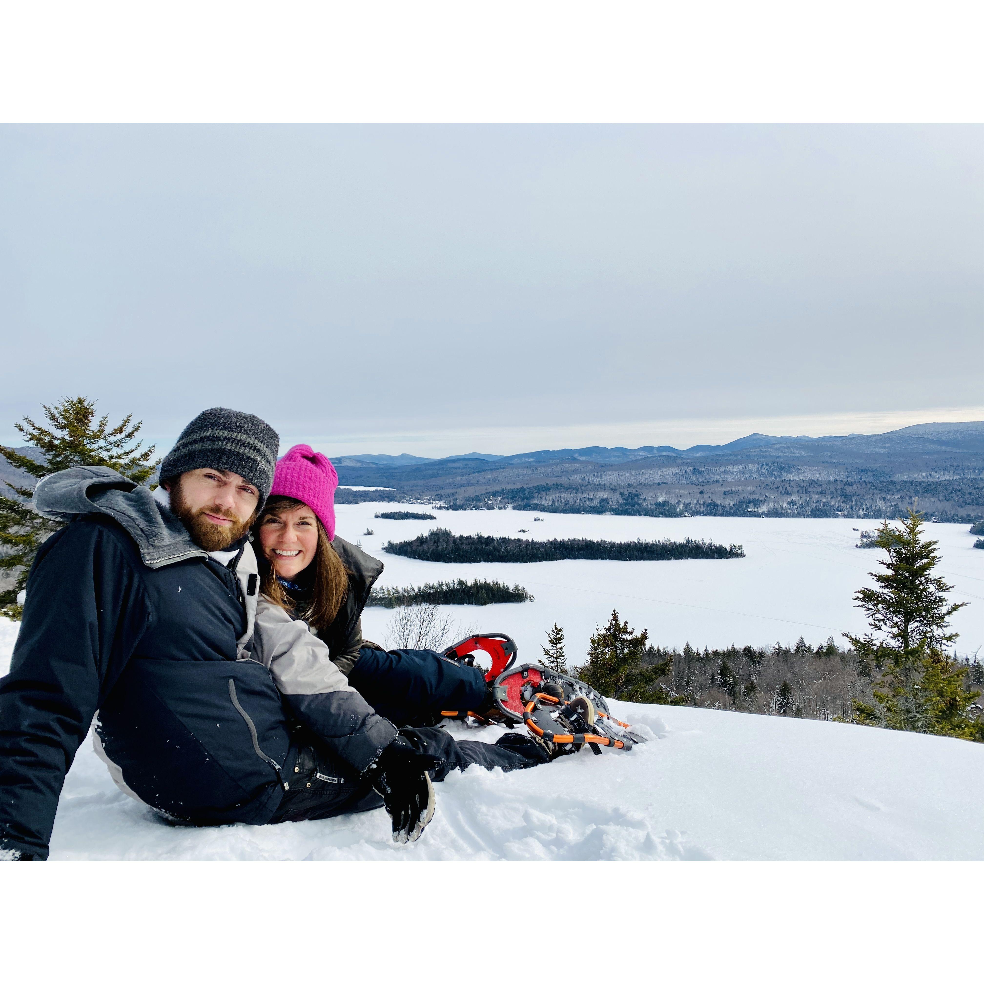 We first said "I love you" on this cross-country skiing trip in the Adirondacks.