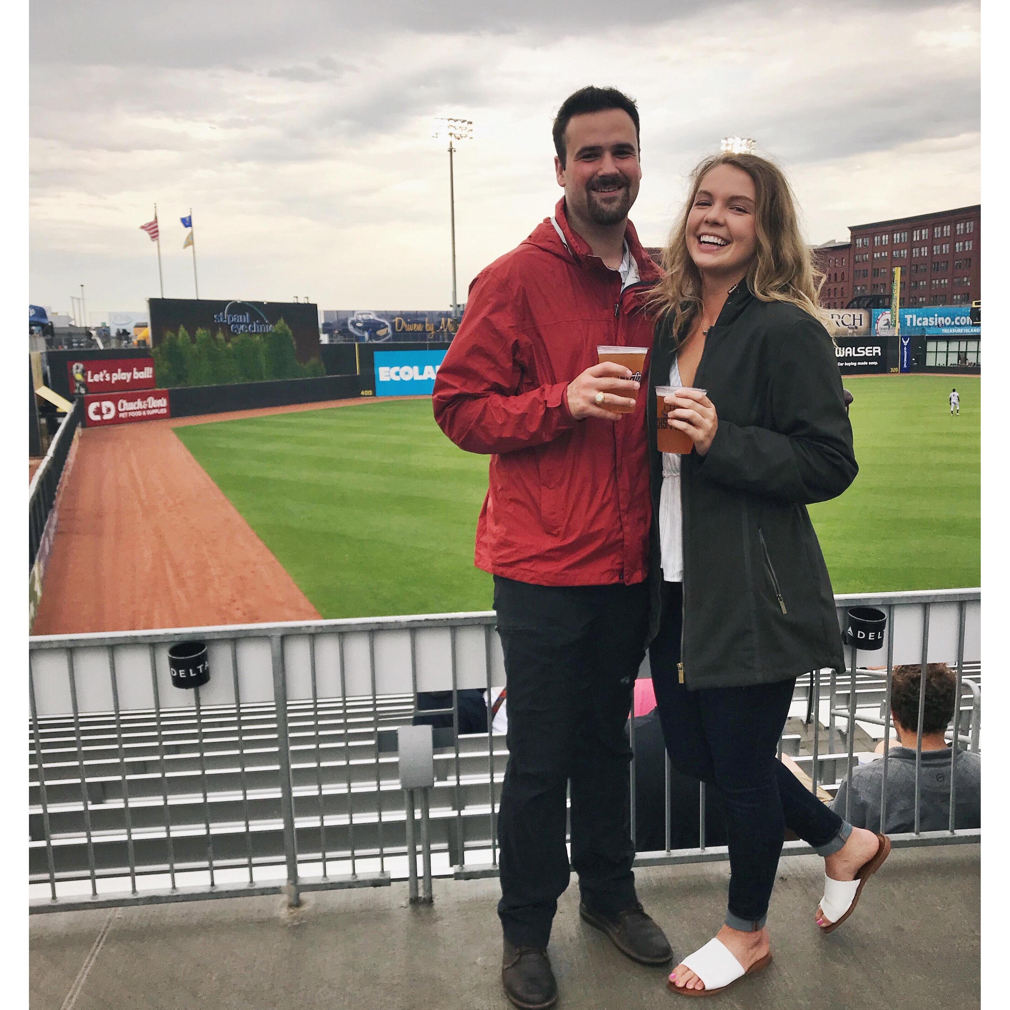 One of many double dates at the Saints Game!