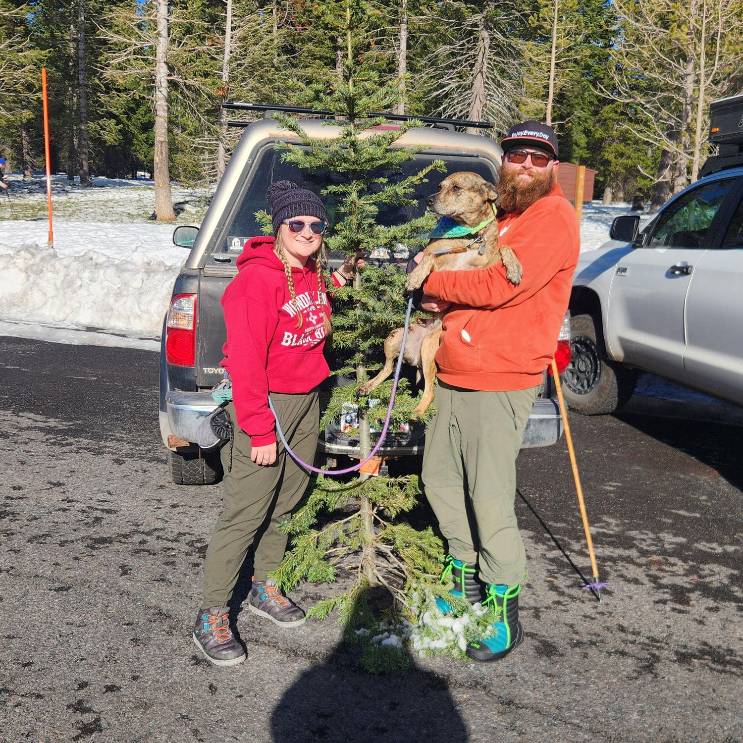Christmas tree hunting for our first holiday season together!