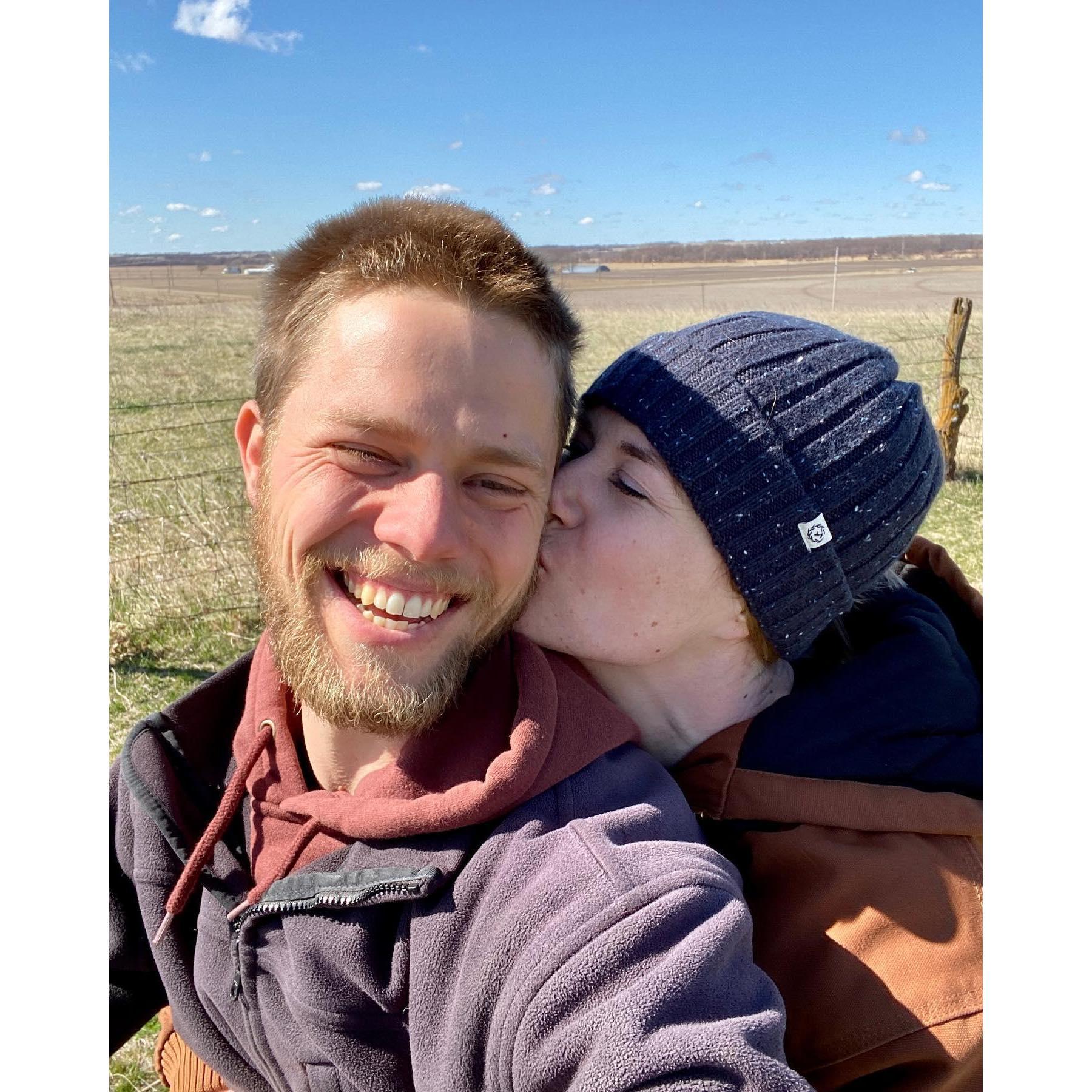 Four-wheeler rides early in our relationship!