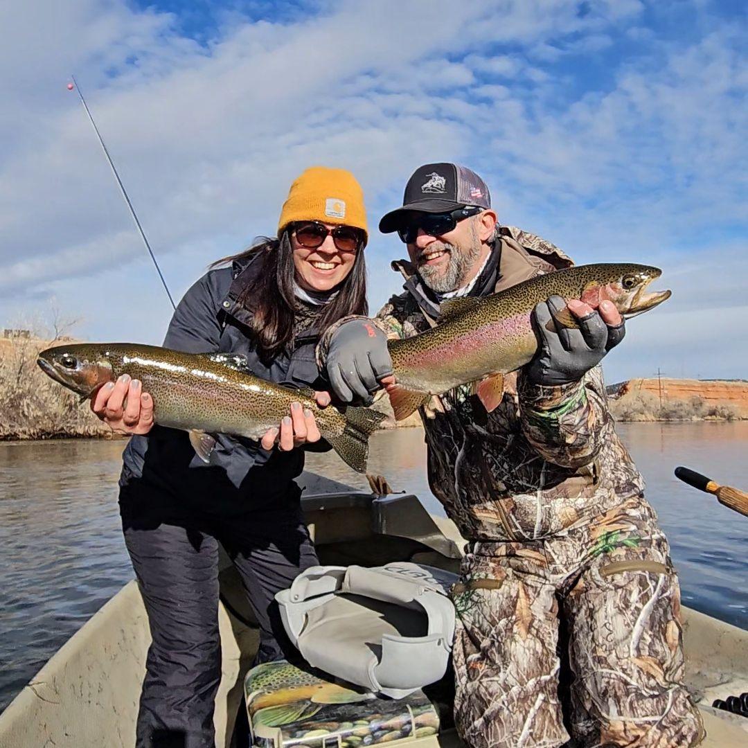 Our first fly fishing trip together in Thermopolis, Wyoming