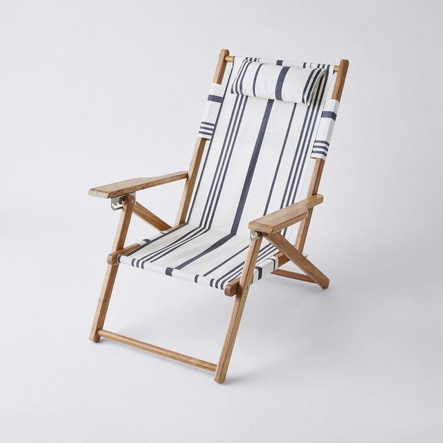 Vintage-Inspired Striped Beach Chairs