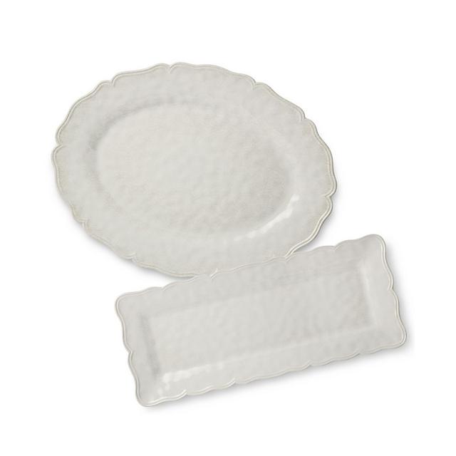 Certified International Isabella Crackle Melamine Platters, Set of 2