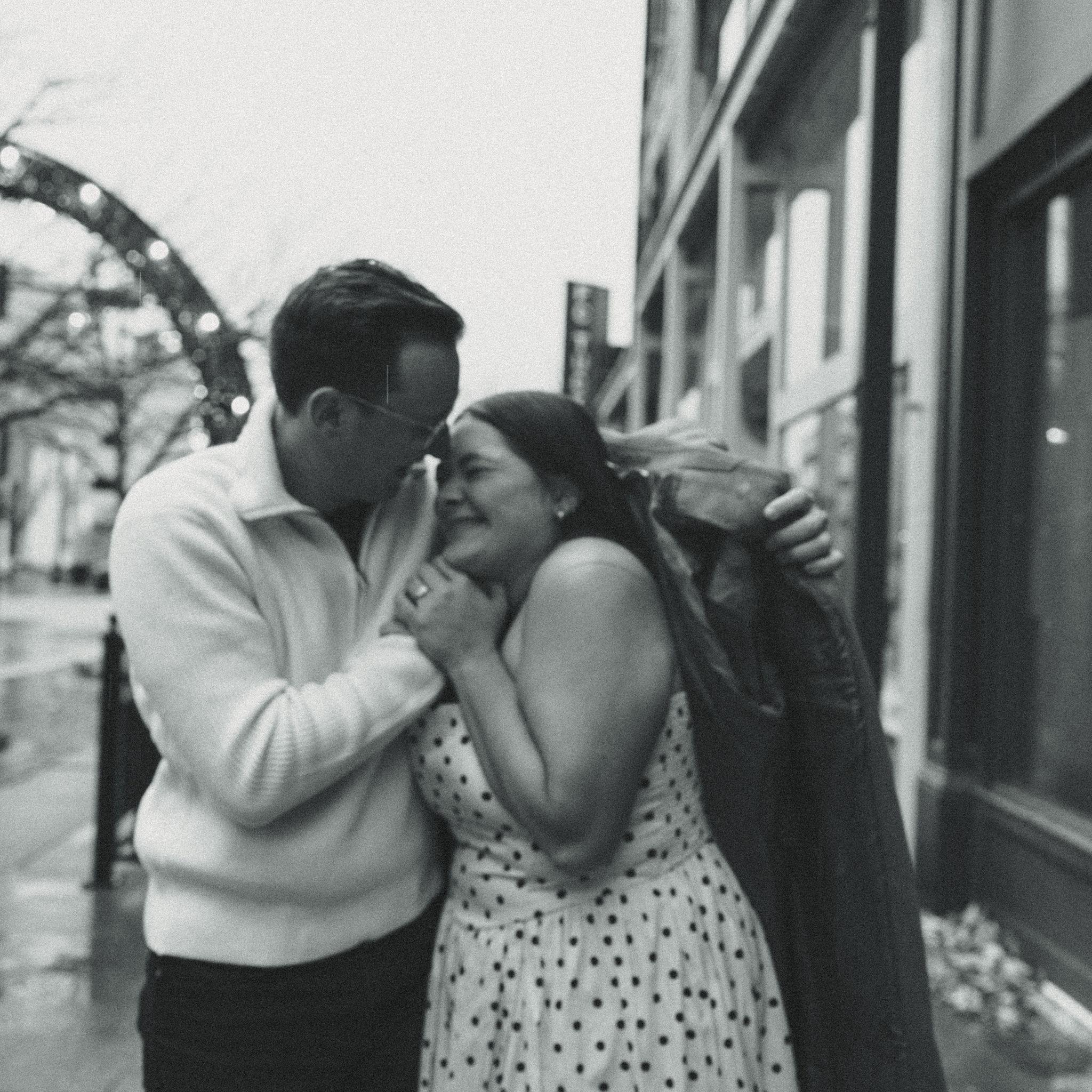 You'd never know it was 30 degrees and freezing rain during our entire engagement photo shoot! Brrrrrrrrrr ❄️