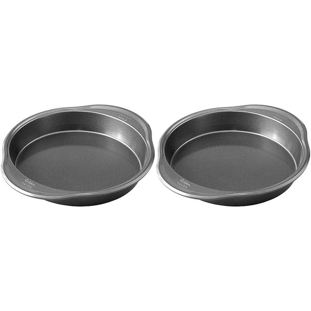 Wilton Advance Select Premium Non-Stick 9-Inch Round Cake Pan, Steel, Silver (Pack of 2)