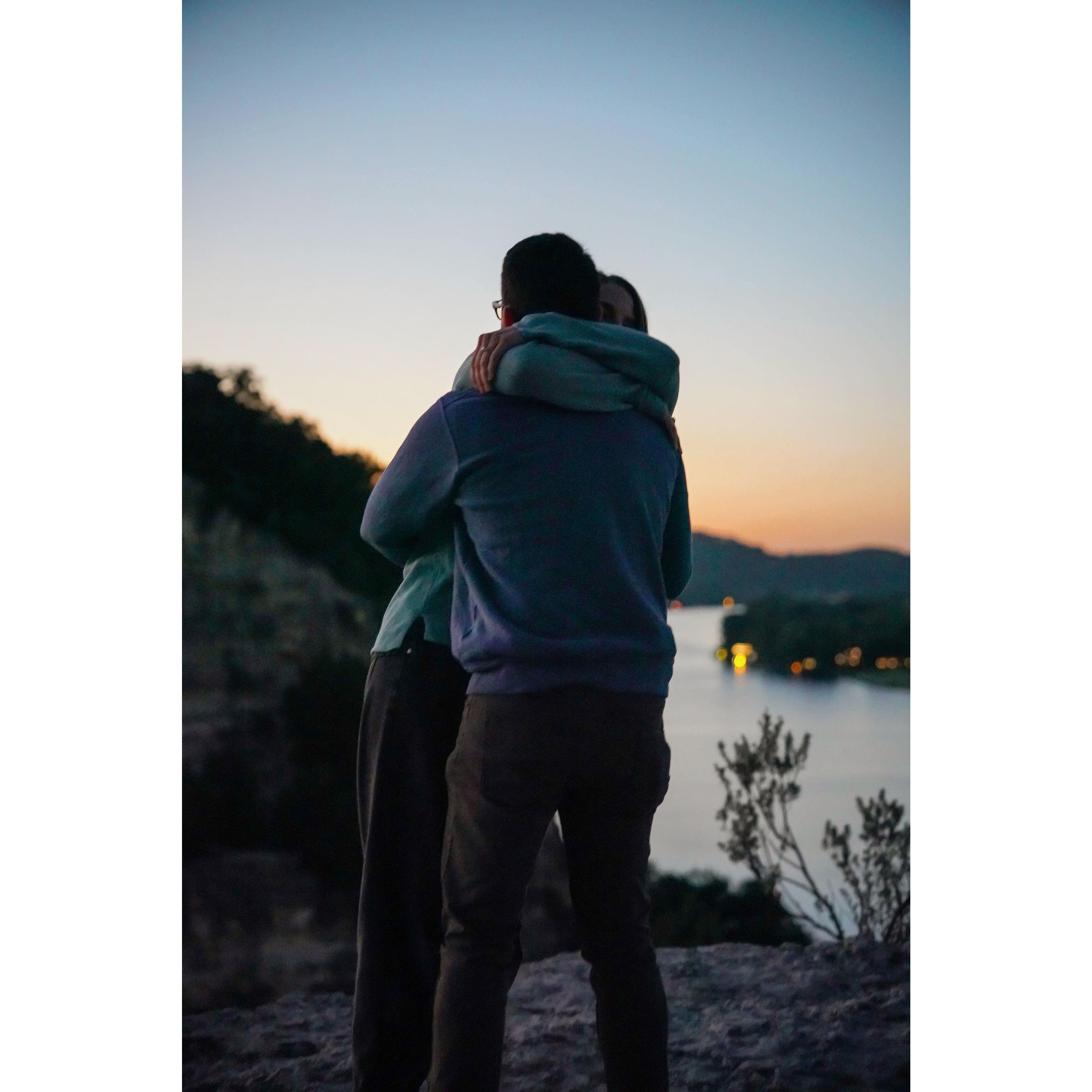 "I told you he was gonna propose!"- a guy at 360 overlook