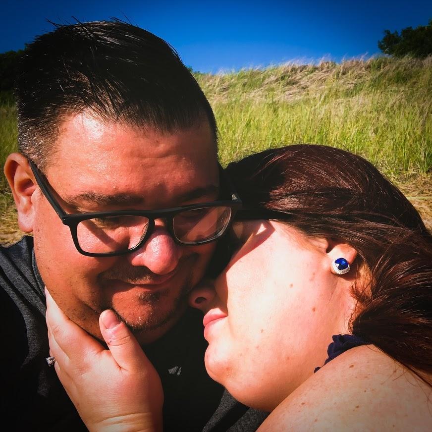 On our favorite Lake Michigan beach.