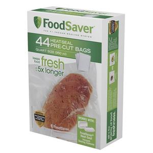 FoodSaver FSFSBF0226-FFP Bags with Unique Multi Layer Construction Vacuum Sealers, 44 Quart Size Bags, Clear