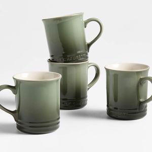 Le Creuset 14-oz. Chambray Blue Mugs, Set of 4 + Reviews | Crate & Barrel