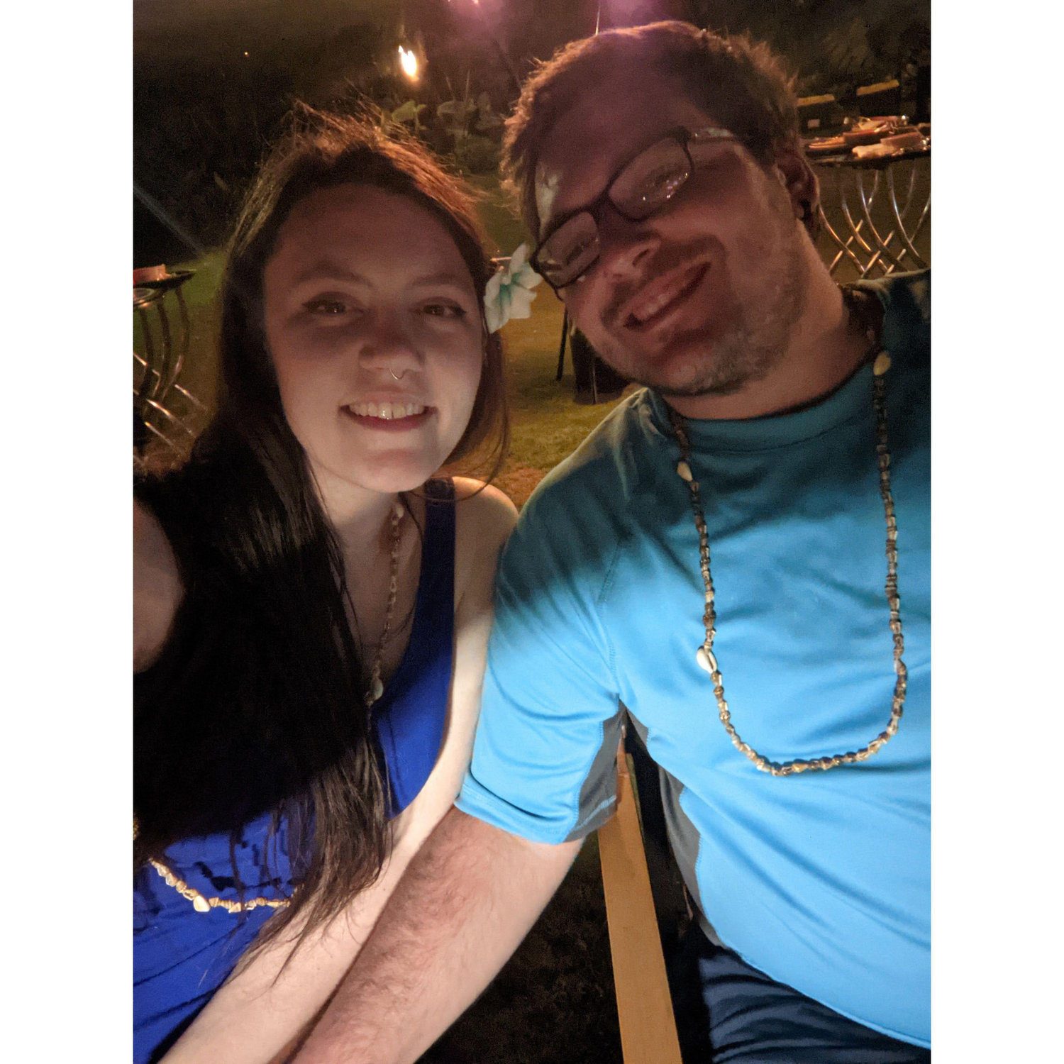 At a Luau in Maui