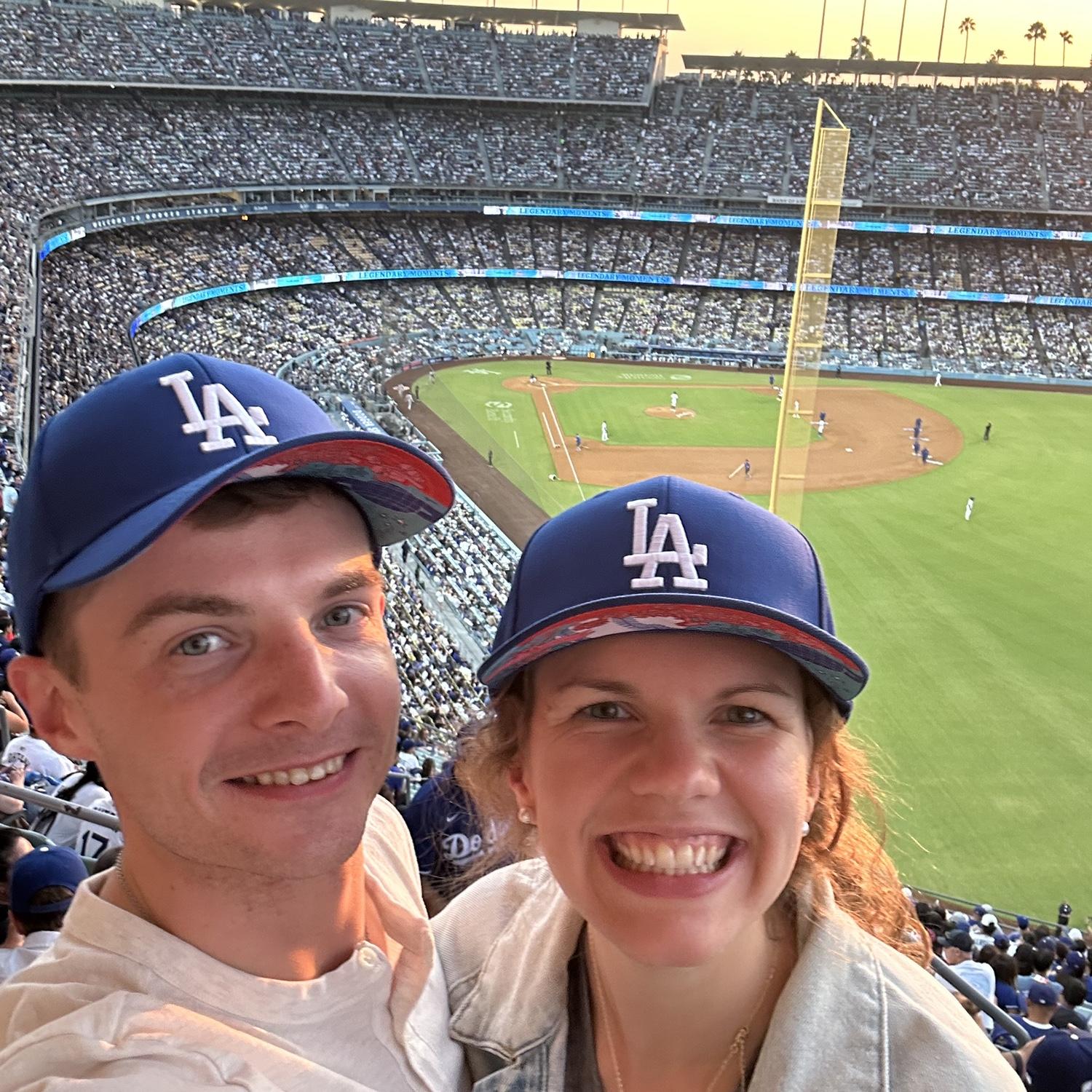 California kids, part 5. Did we go to this game just for the hats? Strong chance.