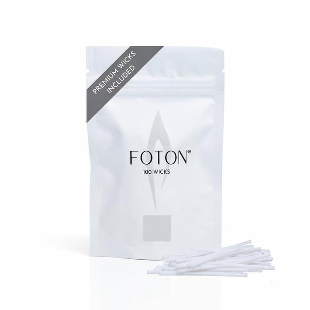 Foton Pearled Candle 100-Pack 2" Organic Cotton Wicks for Sand Candles Making - Premium Candles Wicks for Candle Making - Metal-Free and Lead-Free Refill Sand Wax Wick