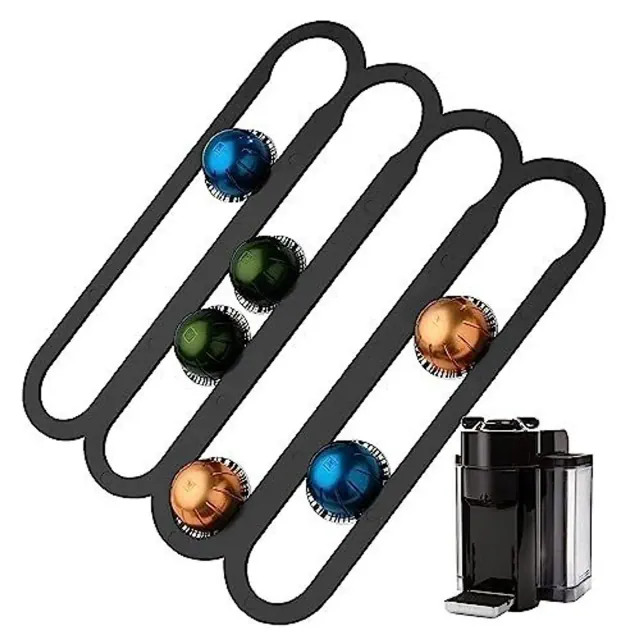 Impresa Coffee Capsule Holder for Nespresso VertuoLine Pods, Holds 20 Capsules, Pre-Applied Adhesive Strips, 14 x 11.75 In