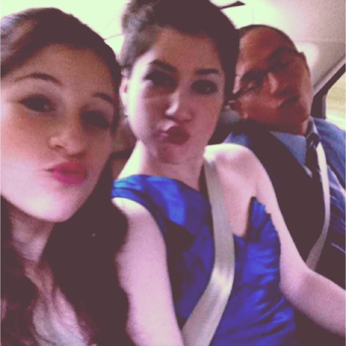 With the maid of honor!