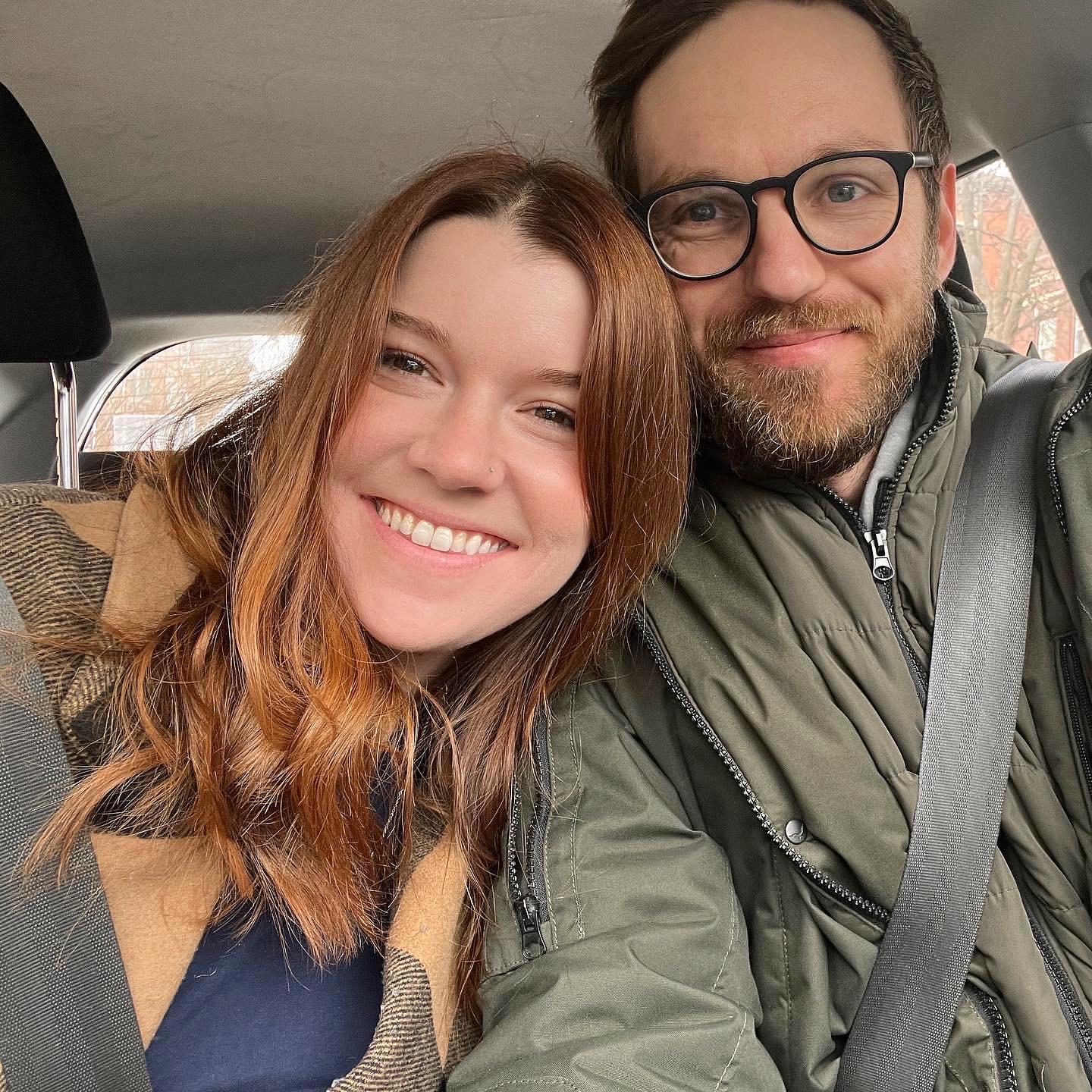 We snapped this right after we signed our first lease together!