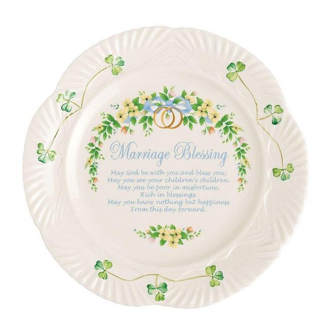 Belleek Marriage Blessing Plate, 9"