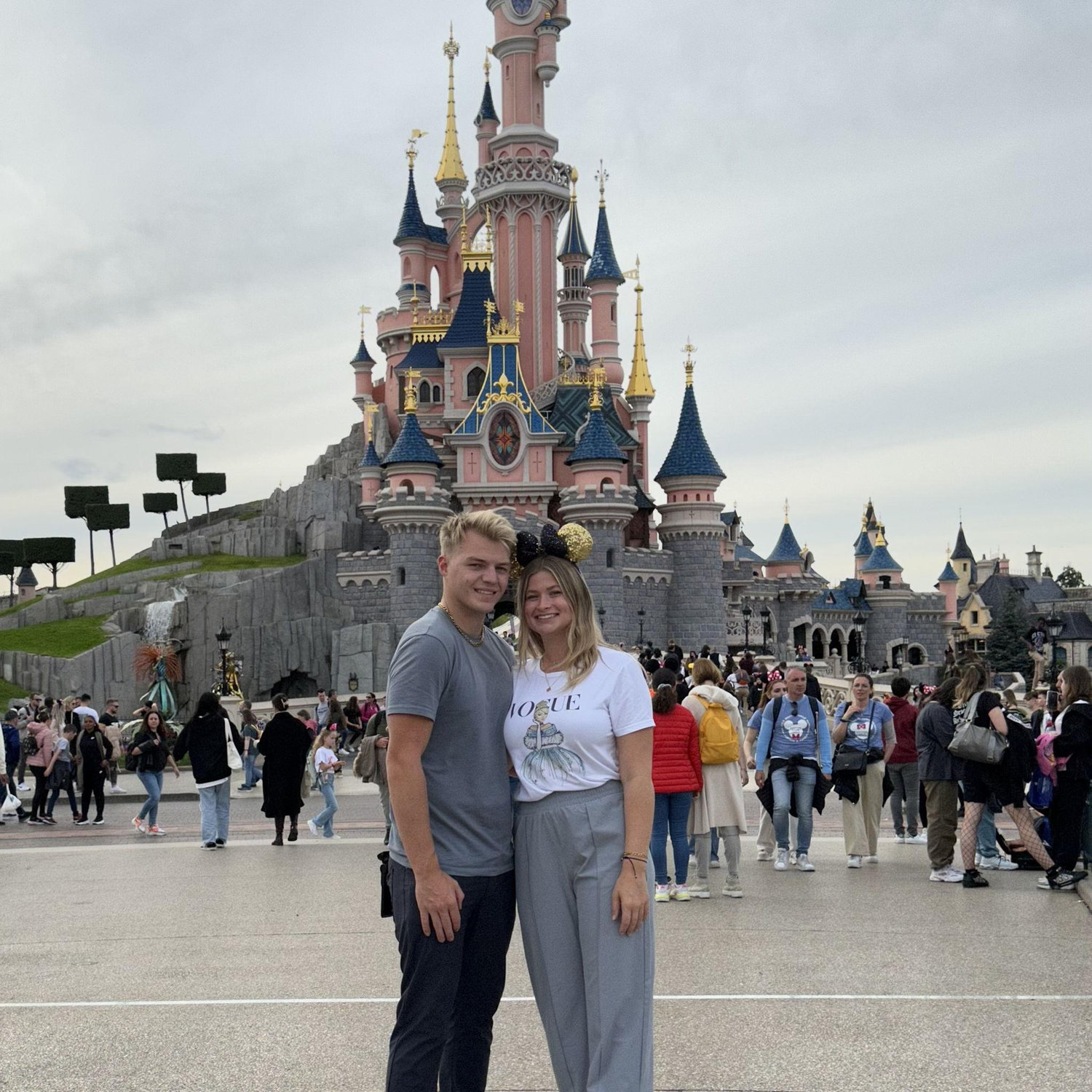 Adam surprised Maria with a day at Disneyland Paris for her 20th birthday. Proud Disney adults.