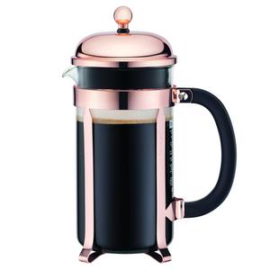 Bodum CHAMBORD Coffee Maker, French Press Coffee Maker, Copper Classic Collection, Glass, 34 Ounce (8 Cup): Cream & Sugar Sets