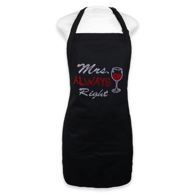 "Mrs. Always Right" Apron in Black