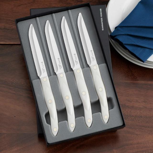 4-Pc. Pearl-Color, Steak Knife Set In Gift Box