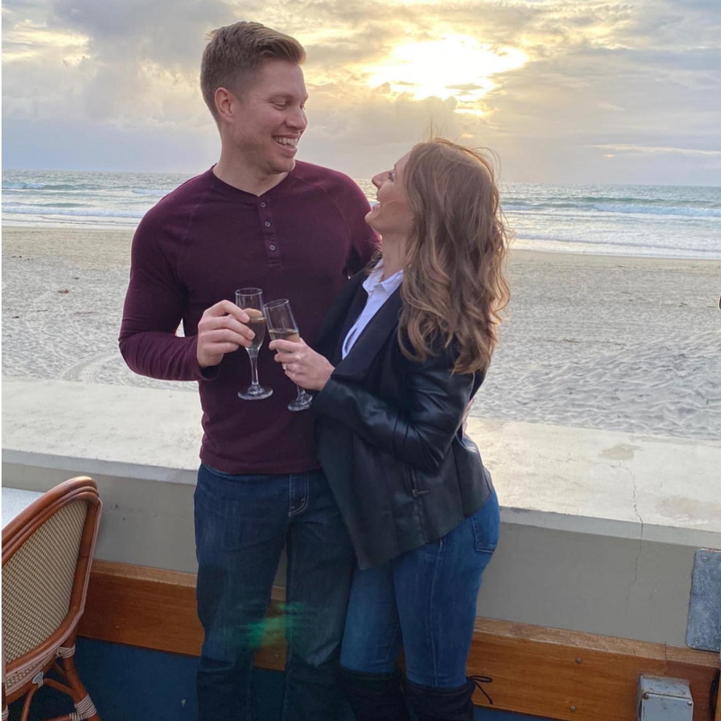 Cheers to our engagement!
