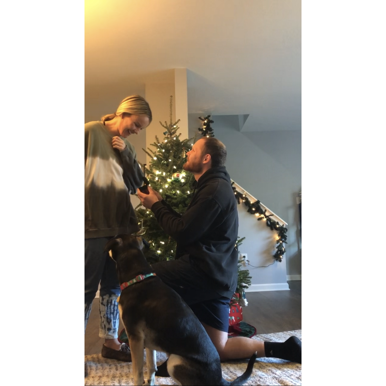 December 12, 2021: Ended this jam-packed weekend with something special.  First an Eric Church concert in DC, then a Christmas Party with the dance studio, then a special question got asked...OF COURSE Raye was in on it