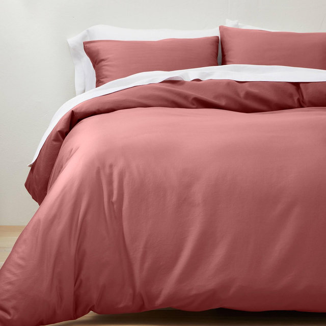 Full/Queen Supima Washed Sateen Duvet & Sham Set Rose - Casaluna™