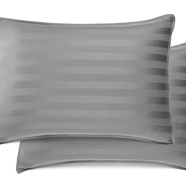 PURE BAMBOO King Pillowcase 2pc Set (20x40 inch) - Genuine 100% Organic Bamboo Viscose, Luxuriously Soft & Cooling, Double Stitching, Envelope Closure (2 King Pillowcases, Jacquard Stone)